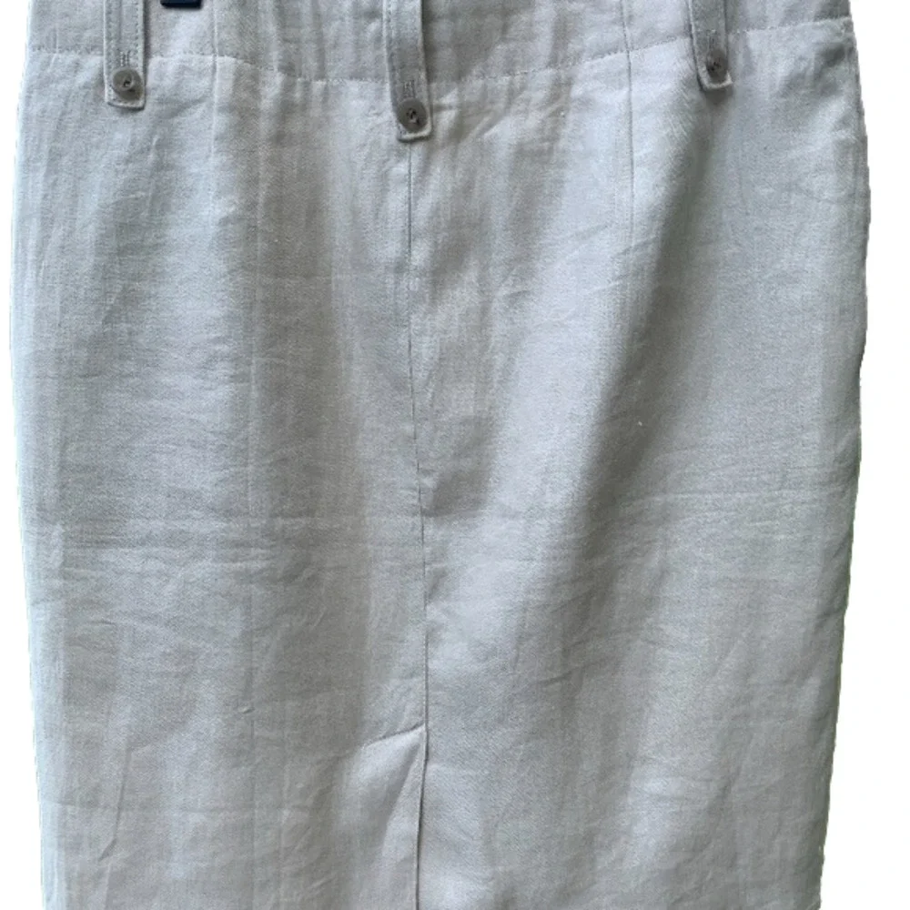 J Crew Linen Cream Pencil Skirt Sz 10 NWOTs